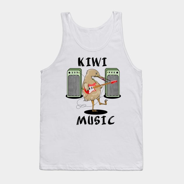 Kiwi Playing Guitar Tank Top by mailboxdisco